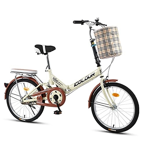 Plegables : Bicicleta Plegable Ligera De 20 Pulgadas Bicicletas Plegables De Una Sola Velocidad Frenos Dobles Bicicletas para Viajeros para Adultos Estudiantes Bicicleta Urbana Urbana, B
