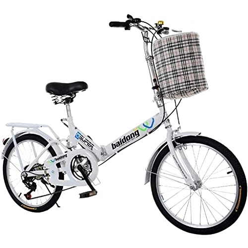 Plegables : Bicicletas De Montaña Bicicleta Plegable Bicicleta De Velocidad Variable Portátil Bicicleta De Estilo Libre para Estudiantes Adultos De La Ciudad con Canasta para Montar Al Aire Libre
