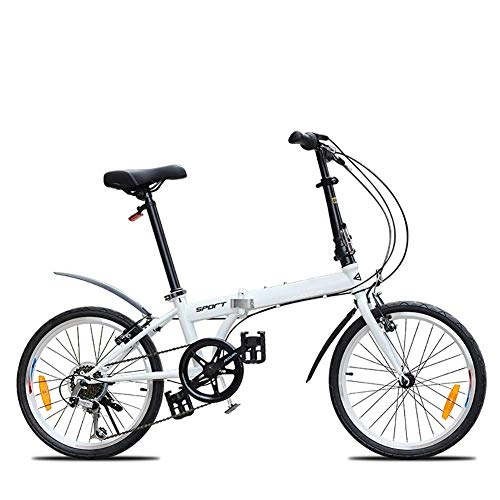Plegables : DSHUJC Bicicleta Plegable de 20 Pulgadas, Bicicleta portátil Ultraligera para Hombres y Mujeres de Velocidad Variable, Bicicleta Lady Student, Bicicleta Plegable con Marco de suspensión