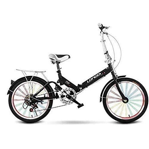 Plegables : Estudiante de educación bicicleta plegable bicicleta plegable de cercanías de la bicicleta de la bici del coche de las mujeres fácil llevar Ligera alto carbono marco de acero de amortiguación de choqu