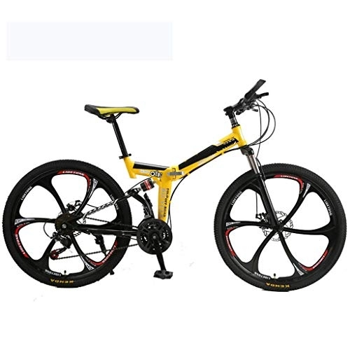 Plegables : Nfudishpu Overdrive Bicicleta de montaña de Cola Dura Bicicleta Plegable Bicicleta 26 'Rueda 21 / 24 Velocidad de 24 velocidades
