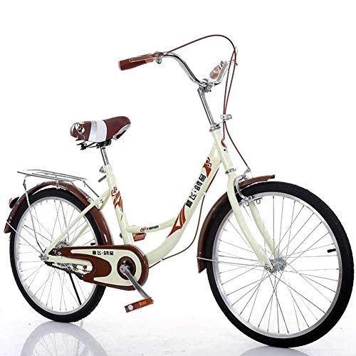 Plegables : YB&GQ Unisex Clásico Bicicleta con Rack Trasero Bicicleta Commuter, Ciudad Camino Bicicleta, Retra Bicicleta Bicicleta para Adultos Hombres Y Mujeres