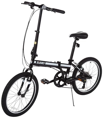 Plegables : ZiZZO Ferro 20 "30 libras peso ligero plegable bicicleta (negro)