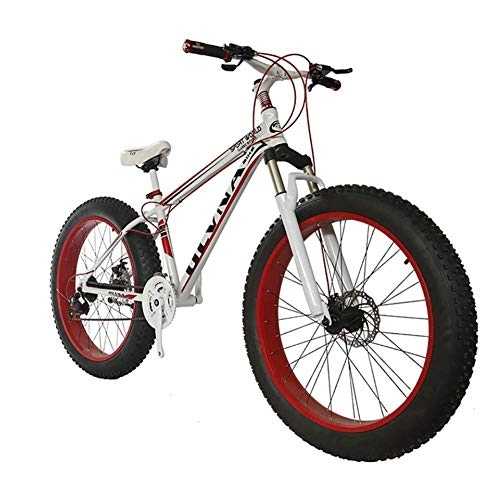 Fat Tyre Bike : CHHD Fat Bike 26 Wheel Size And Men Gender Fat Bicycle From Snow Bike, Fashion Mtb 21 Speed Full Suspension Steel Double Disc Brake Mountain Bike Mtb Bicycle, A3