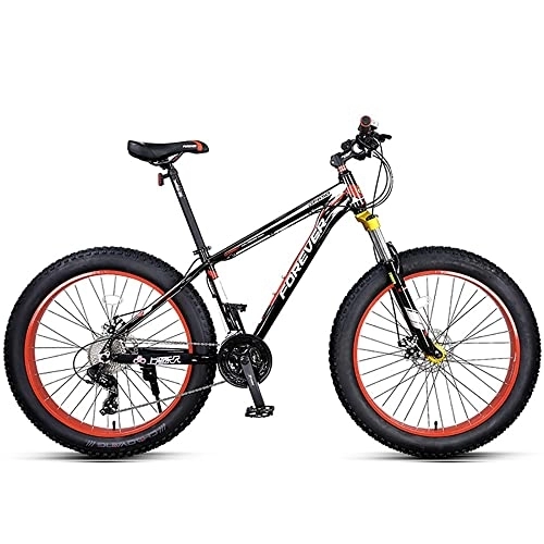 Fat Tyre Bike : ITOSUI 26 * 4.0 Inch Thick Wheel Mountain Bikes, Adult Fat Tire Mountain Trail Bike, 27 Speed Bicycle, High-carbon Steel Frame, Dual Full Suspension Dual Disc Brake Bicycle