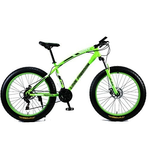 Fat Tyre Bike : KOOKYY Mountain Bike Mountain Bike Fat Tire Bikes Shock Absorbers Bicycle Snow Bike (Color : Green)