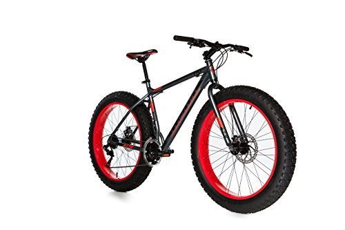 Fat Tyre Bike : Moma Bikes, FATBIKE MOUNTAIN BIKE 26", Black, Fat Tyres (26×4.00) Aluminum, SHIMANO 21 Speeds, Disc Brakes (Several Size Available)