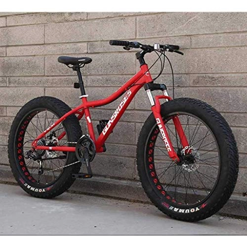 Fat Tyre Bike : TTZY Mountain Bikes, 26Inch Snowmobile, Dual Suspension Frame and Suspension Fork All Terrain Men's Mountain Bicycle Adult 7-10, 24Speed SHIYUE (Color : 27speed)
