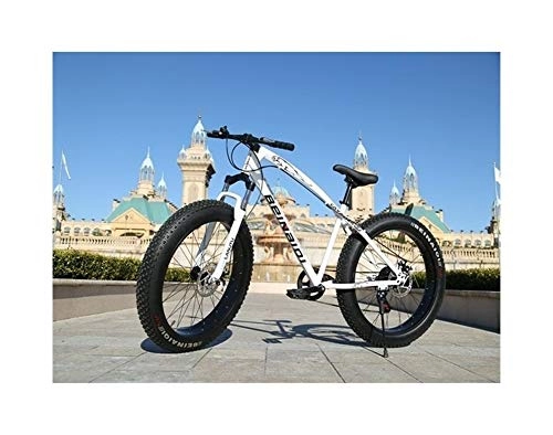 Fat Tyre Bike : without logo AFTWLKJ Road Bike Mountain Bike Fixed Gear Bike Snowmobile 4.0 Expanded Large Variable Speed Tire Fat Tire Auto Shock Absorption Mountain (Colore : A4, Numero di velocità : 27 Speed)