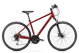 Genérico Bicicletas híbrida Bicicleta Híbrida Bike hybrid aluminio shimano Romet Orkan 5 (L, rojo)