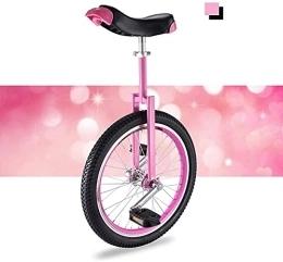  Monociclo Unicycle for Adult Kids Girl'S / Kid's / Adult'S / Woman'S Trainer Unicycle 16" / 18" / 20" Wheel Unicycle Balance Bike Training Bicycle for Ages 9 Years Up (Color : Pink Size : 18 Inch Wheel)