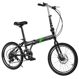 Desconocido Plegables 7 velocidades plegable plegable ajustable bicicleta de ciudad bicicleta de 20 pulgadas plegable para hombres adultos y mujeres adolescentes