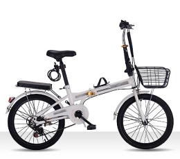 JAMCHE Plegables Bicicleta de montaña plegable, bicicleta plegable para adultos, bicicleta de montaña de acero con alto contenido de carbono de 6 velocidades, bicicleta urbana fácil de plegar, altura ajustable para ho