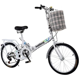  Plegables Bicicletas De Montaña Bicicleta Plegable Bicicleta De Velocidad Variable Portátil Bicicleta De Estilo Libre para Estudiantes Adultos De La Ciudad con Canasta para Montar Al Aire Libre