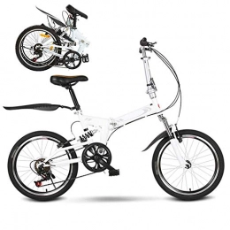 DSHUJC Plegables DSHUJC Bicicleta Plegable amortiguadora de 20 Pulgadas, Bicicletas de montaña Juveniles, Bicicleta de Viaje Ligera Unisex, Bicicleta Plegable para niños con Marco de Acero de 6 velocidades