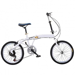 DSHUJC Plegables DSHUJC Bicicleta Plegable de Freno V de 20 Pulgadas y 6 velocidades, Plegado rápido, fácil Almacenamiento Adecuado para Altura 125-180 cm, para Todo Tipo de Carreteras en la Ciudad