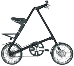 ZLYJ Plegables Mini Bicicleta Plegable Ligera 16 Pulgadas, Bicicleta Ciudad Ajustable Portátil para Estudiantes, Marco De Aluminio, Bicicleta Viaje Al Aire Libre Black, 16inch
