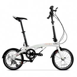 Monociclos Bicicleta Plegable Bicicleta de 16 Pulgadas de Velocidad Variable de aleación de Aluminio Unisex Ultraligera Bicicleta (Color : Blanco, Size : 150 * 30 * 108cm)