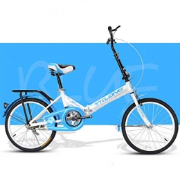 MUYU Bicicleta Plegable 16 Pulgadas (20 Pulgadas) Altura del Asiento Ajustable Adecuado para Adultos y nios,Blue,20inches
