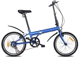 ZLYJ Plegables ZLYJ Bicicleta Plegable 20 Pulgadas para Adultos Ultraligera Y Portátil con Volante Velocidad Variable con 6 Marchas A, 20inch