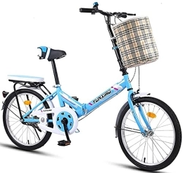 ZLYJ Plegables ZLYJ Bicicleta Plegable para Adultos, Bicicleta Plegable Ligera Unisex Desplazamiento De 20 Pulgadas Bicicleta De Ciudad De Ocio Plegable Adecuado para Excursiones Al Aire Libre D, 20 in