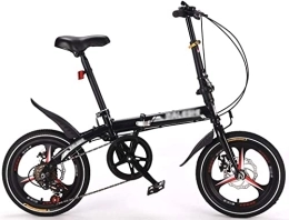 ZLYJ Plegables ZLYJ Mini Bicicleta Plegable 16 Pulgadas Velocidad Variable, Freno Disco Doble, Eje Sellado, Bicicleta para Niños Y Adultos, Ligera Y Portátil E, 16inch
