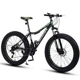  Fat Tyre Bike 24 / 26-inch Mountain Bike, 4.0 Inch Thick Wheel Mountain Bikes, Adult Fat Tire Mountain Trail Bike, 7 / 21 / 24 / 27 / 30 Speed Bicycle With High Carbon Steel Frame Double Disc Brake