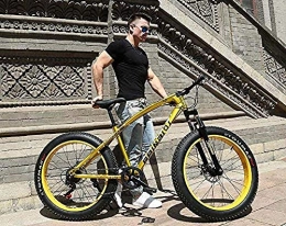 CXY-JOEL Fat Tyre Bike CXY-JOEL Mountain Bikes Dual Disc Brake Fat Tire Cruiser Bike High-Carbon Steel Frame Adjustable Seat Bicycle-Blue_26 inch 7 Speed, Black