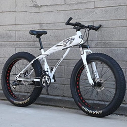 LHQ-HQ Fat Tyre Bike LHQ-HQ Adults Mountain Trail Bike, 26" Fat Tire, 27 Speed, High-Carbon Steel Frame, Fork Suspension, ​Shimano Shift Kit, Loading 200Kg, A