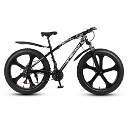 LILIS Fat Tyre Bike LILIS Mountain Bike Folding Bike Bicycle MTB Adult Mountain Bikes Beach Bike Snowmobile Bicycles Big Tire For Men And Women 26IN Wheels Double Disc Brake (Color : Black, Size : 21 speed)