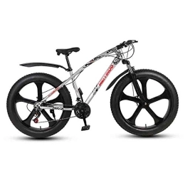 LILIS Fat Tyre Bike LILIS Mountain Bike Folding Bike Bicycle MTB Adult Mountain Bikes Beach Bike Snowmobile Bicycles Big Tire For Men And Women 26IN Wheels Double Disc Brake (Color : Gray, Size : 21 speed)