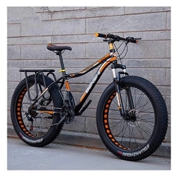 LILIS Fat Tyre Bike LILIS Mountain Bike Folding Bike Fat Tire Bike Adult Road Bikes Bicycle Beach Snowmobile Bicycles For Men Women (Color : Orange, Size : 26in)