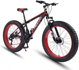 Smisoeq Fat Tyre Bike Smisoeq 24-speed mountain bike, 27.5 inches fat tire mountain off-road vehicles, high-carbon steel frame, men and ladies all-terrain mountain bike, with double disc