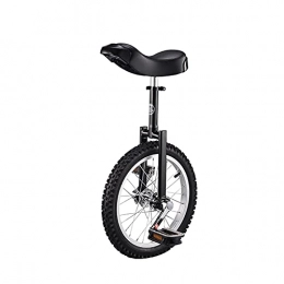 YYLL Fahrräder YYLL Einstellbares Einrad für Kinder / Erwachsene, Bilanzübungs-Spaß-Fahrrad-Fitness, mit Einrad-Stand, 16 / 18 / 20 / 24-Zoll, Ladung 150kg (Color : Black, Size : 18 inch)