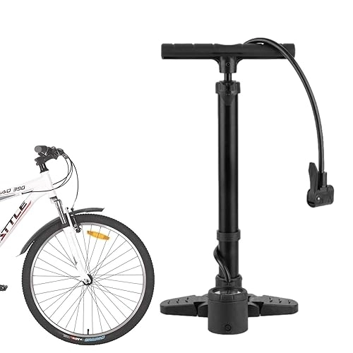 Bombas de bicicleta : Bomba de aire para bicicleta – Inflador ergonómico de piso de bicicleta con válvulas Presta y Schrader, accesorios de neumáticos para bicicletas de montaña, colchones de aire, baloncesto, bicicletas
