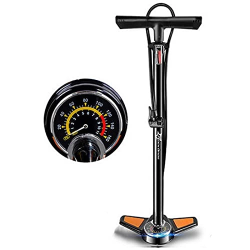 Bike Pump : Bike Pump with Gauge Fits, Ergonomic Bicycle Pump, 160 Psi, Fits Presta And Schrader Valve