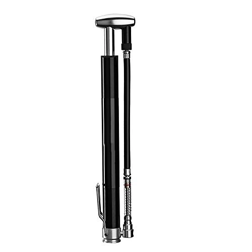 Bike Pump : Frame Mounted Pumps High Pressure 160psi Barometer Mountain Road Car Portable Bicycle Pump Car Motorcycle Easy To Use (Color : Black, Size : 280mm)