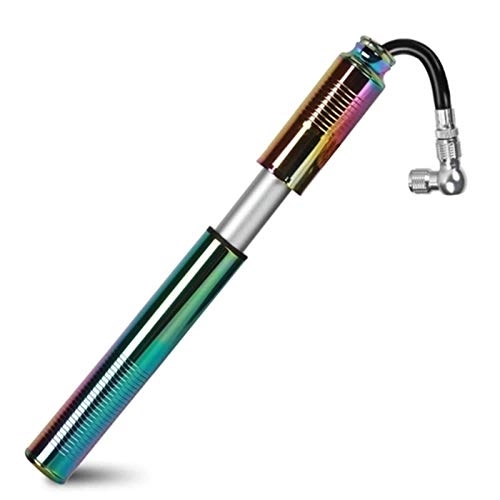 Bike Pump : Goodvk Bike Pump Mini Floor Bike Pump Super Fast Tire Inflation Portable Bicycle Pump Aluminum Alloy Tire Tube High Pressure Hand Pump Reliable and Durable (Color : Colorful, Size : ONE SIZE)