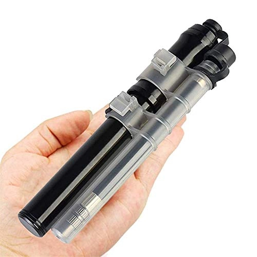 Bike Pump : Qiutianchen Bicycle Foor Pump Multi-functional High-pressure Portable Mini Inflator For Bike Ball 260Psi Bike Pump Suitable for Bicycles (Color : Black, Size : One Size)