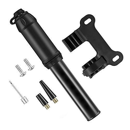 Bike Pump : ReedG Frame Mounted Pumps Compact and Lightweight Performance With Fixed Bracket Home Mini Portable Bicycle Hand Pump Easy To Use (Color : Black, Size : 180mm)