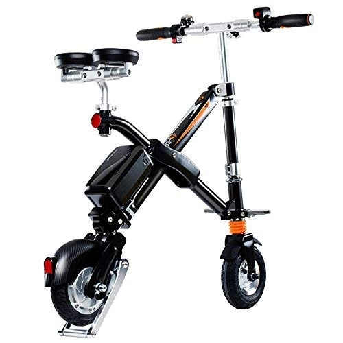 Bici elettriches : Airwheel Bicicletta elettrica pieghevole E6 con batteria staccabile (nero)
