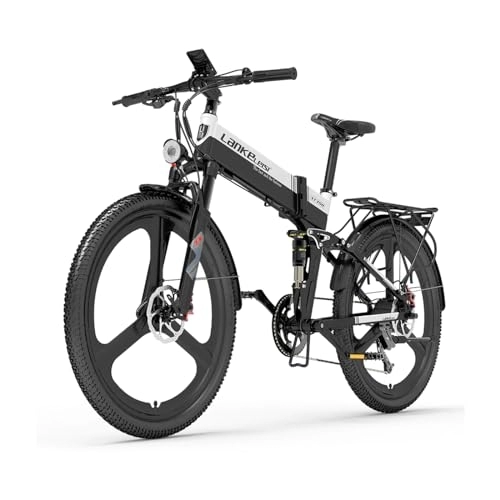 Bici elettriches : Cosintier XT750 Bicicletta Elettrica Sportiva - Bici Elettrica Pieghevole, Ruote in Lega di Alluminio da 26 Pollici, Schermo a Colori LCDa - 48V 12.8Ah batteria al litio (XT750-Bianco)
