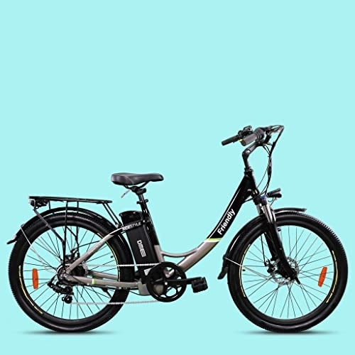 Bici elettriches : DME BIKE Bicicletta City Bike Friendly v3.2 250W 36V 10Ah, Bici Elettrica Pieghevole a Pedalata Assistita 26