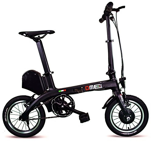 Bici elettriches : dme bike Bicicletta Elettrica Pieghevole in Fibra a Pedalata Assistita 14" 180W Suxive E0 Nera