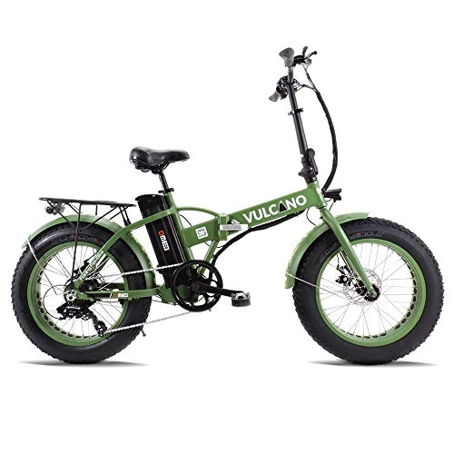 Bici elettriches : dme bike Fat-Bike Bicicletta Elettrica Pieghevole a Pedalata Assistita 20" 500W V2.4 Vulcano Verde