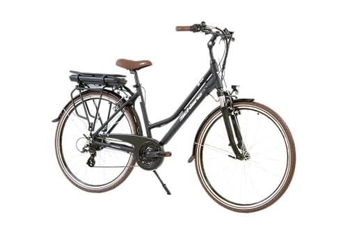 Bici elettriches : F.lli Schiano E-Ride 28 pollici bicicletta elettrica , bici da città per adulti uomo / donna , e-bike ibrida con batteria da 36V, motore da 250W e accessori - luci, ebike pedalata assistita Nero