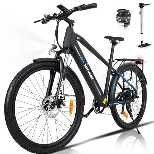Bici elettriches : HITWAY Bicicletta Elettrica 26” Bici Elettrica Adulti Bici da montagna con batteria al litio 36V / 12Ah, 250W, 7 / 21 velocità, Max 25km / h, Fino a 35-90km, pedalata assistita per bici elettriche