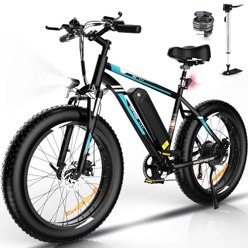 Bici elettriches : HITWAY Bicicletta Elettrica, Adulti Mountain Bike Elettrico, Bicicletta elettrica da 26", E-bike da pendolarismo con batteria rimovibile da 36 V 11, 2 Ah, Shimano 7 Velocità, 35-90km