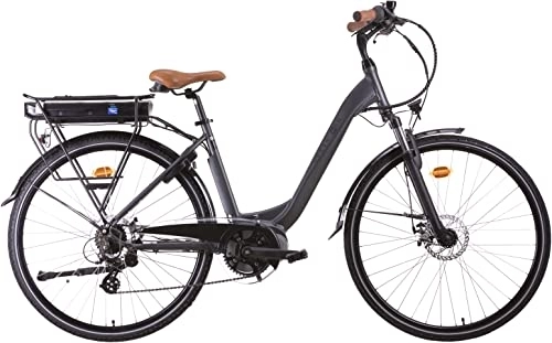 Bici elettriches : i-Bike, Urban 600, Bicicletta Elettrica a Pedalata Assistita Unisex adulto, Grigio antracite, Unica