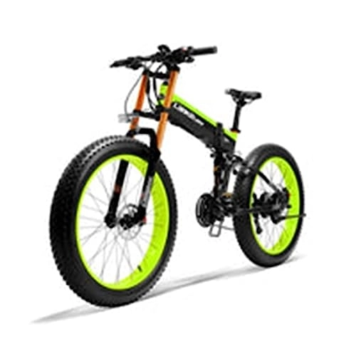 Bici elettriches : Kinsella XT750 PLUS BIG FORK Fat Tire Mountain Bike elettrica (verde)